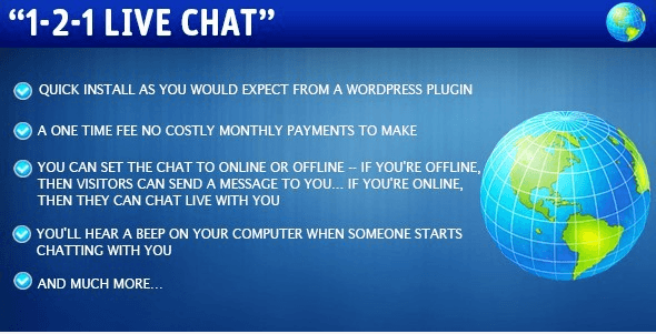121 live chat wordpress plugin