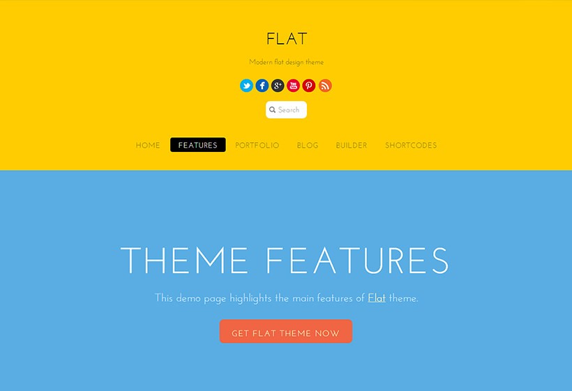 flat wordpress theme