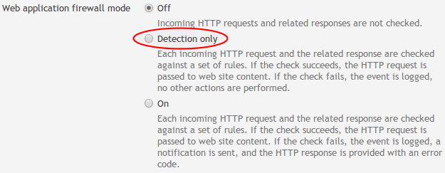 plesk 12 - mod security mode