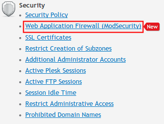 plesk 12 - security - modsecurity