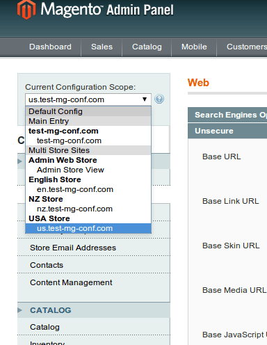 how to configure magento in multiple store views