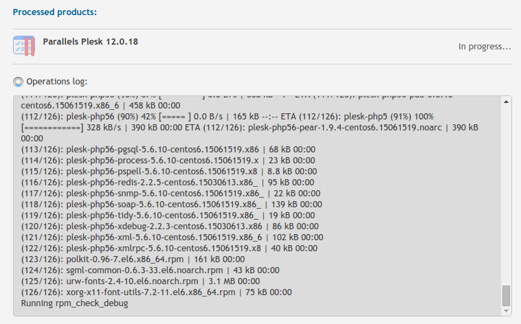 plesk 12 - component installation