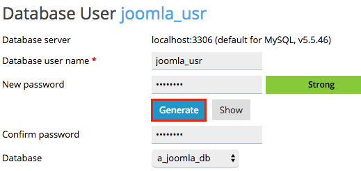 how to update mysql password for database user in plesk