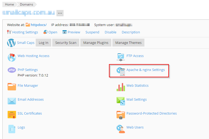 plesk - nginx - enable gzip compression