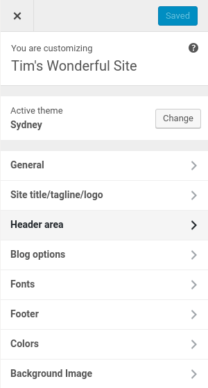 wordpress - customizer
