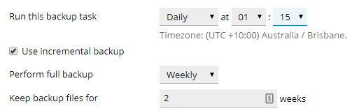 plesk onyx - scheduling a backup